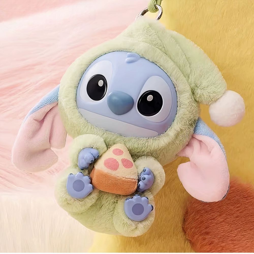 Stitch Labubu Crispy Pizza Plush Keychain — Labubu × Stitch UK